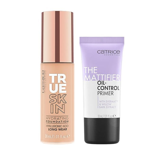 Catrice | True Skin Foundation 15 & The Mattifier Oil-Control Primer | Full Coverage Makeup | Vegan & Cruelty Free
