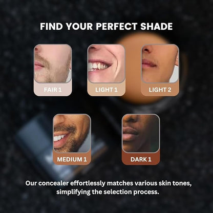 MATTR Skin Fix - Luxury - Easy for Men - Tinted Concealer - Visibly Covers Fine Lines, Under-Eye Bags, Razor Burns, Pimples - Vegan Makeup - Perfect for Gym Bag or Travel - 15g (L1)