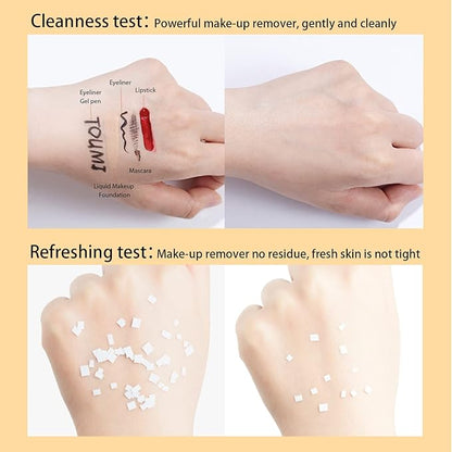 Travel Size Face Cleansing Balm Makeup Remover Gentle Nourishing Facial Cleansing Melting Balm to Oil Mild Eye Lip Face 3-in-1 Refreshing Clean Balm Makeup Remover Oil Set for All Skin -8pcs