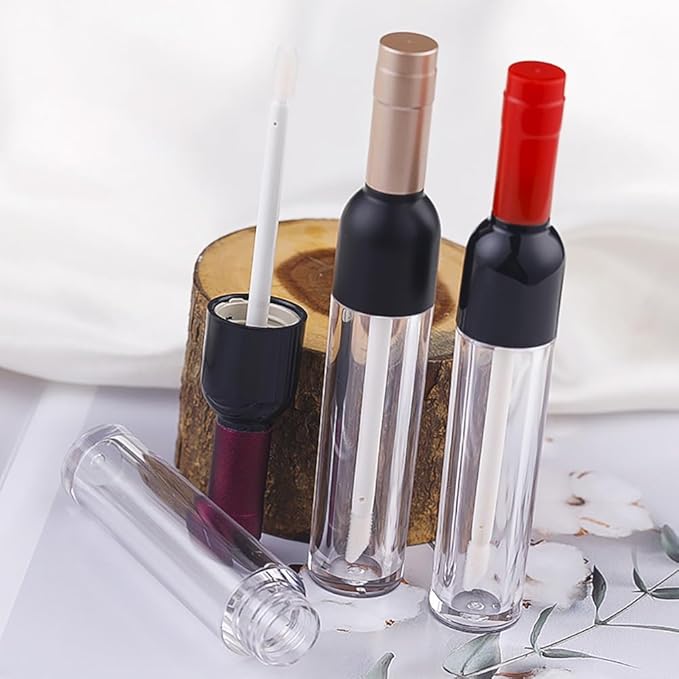 6 Pcs 5ml Clear Lip Gloss Tube With Wand Lip Glaze Tube Lip Oil Bottle Empty Liquid Lipstick Container Mini Refillable Makeup Container