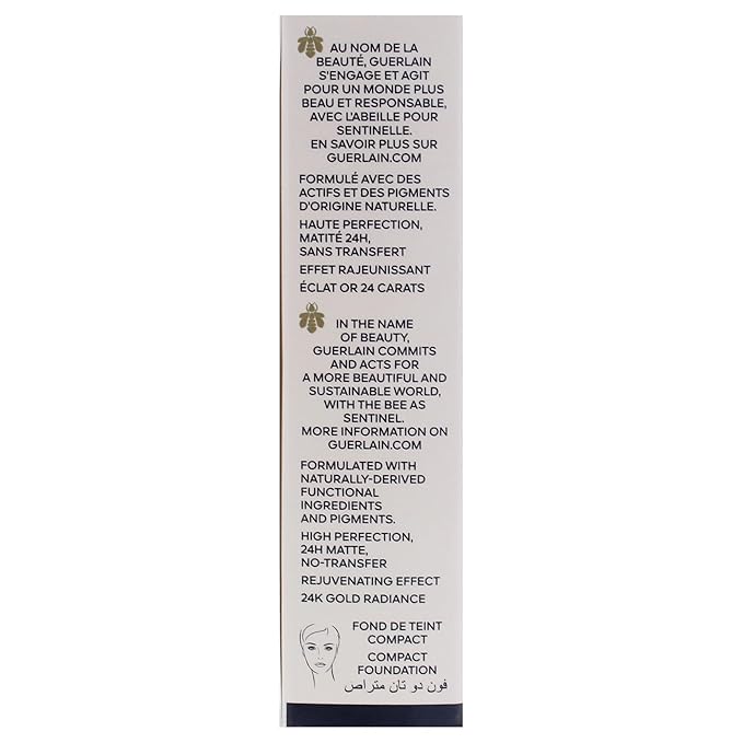 Parure Gold Skin Control Matte Compact Foundation - 0N Very Light Skin with Neutral Beige Undertones by Guerlain for Women - 0.3 oz Foundation