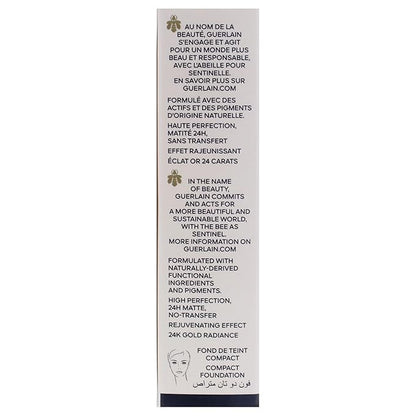 Parure Gold Skin Control Matte Compact Foundation - 0N Very Light Skin with Neutral Beige Undertones by Guerlain for Women - 0.3 oz Foundation