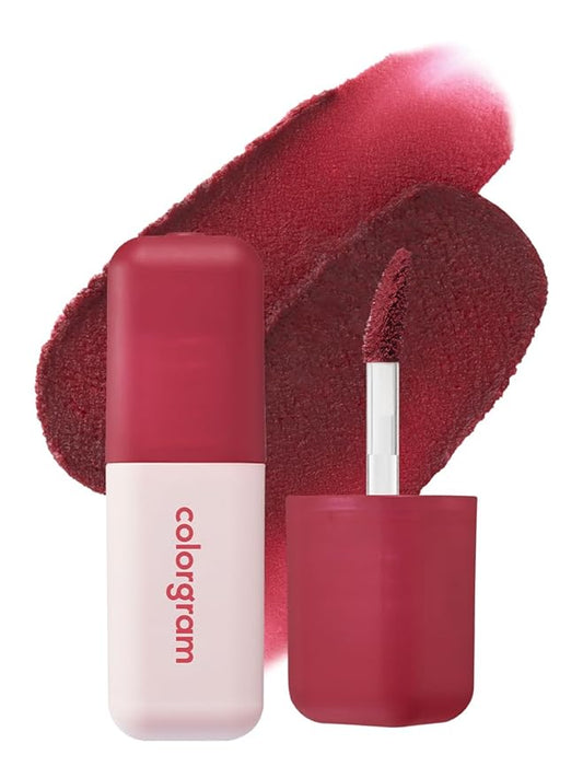 COLORGRAM NUDE BLUR TINT 09 RED BOMB | Soft Velvet Matte Lip Stain & Cheek Tint