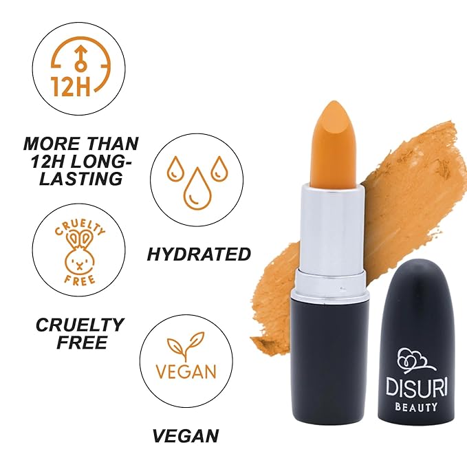Matte Bullet Long Wear Lipstick - Vegan and Cruelty-Free - Smudge and Waterproof Matte Lipstick with Moisturizing Formula - All Day Comfort - Sunset Glow #28