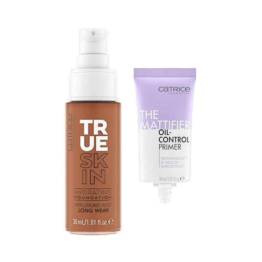 Catrice | True Skin Foundation 90 & The Mattifier Oil-Control Primer | Full Coverage Makeup | Vegan & Cruelty Free