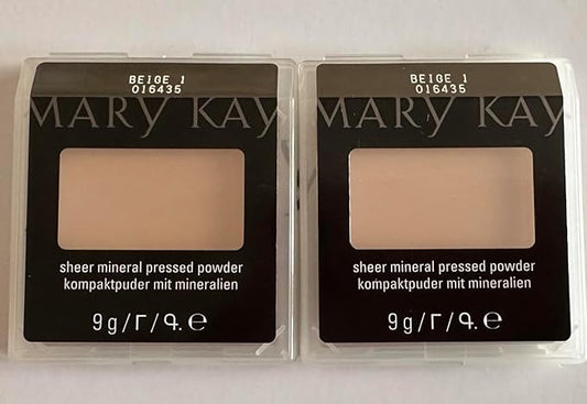 Mary Kay Lot 2 Beige 1 Sheer Mineral Pressed Powder Foundation New