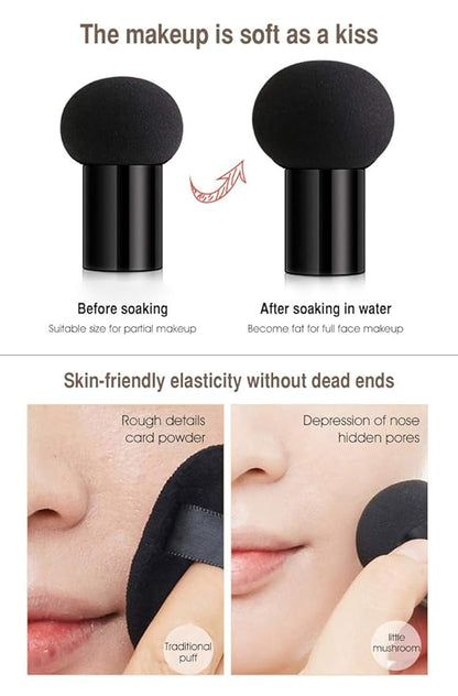 Air Cushion CC Cream Moisturizing Concealer Mushroom Head Brush Waterproof Makeup Foundation Moisture BB Cream for Women Girls (flower)