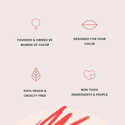 The Lip Bar Vegan Non-Sticky Lip Gloss, with Hydrating Shea Butter for a Lightweight, High Shine Finish, Flyy Girl - Rich Brown