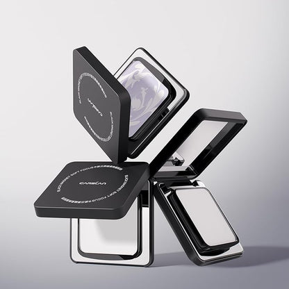 Black Magnet Soft Focus Powder, Waterproof Translucent Pressed Setting Powder, 24H Longlasting Talc-Free Face Powder, Oil Control Compact Makeup,02 Translucent For Oily Skin, 0.28Oz