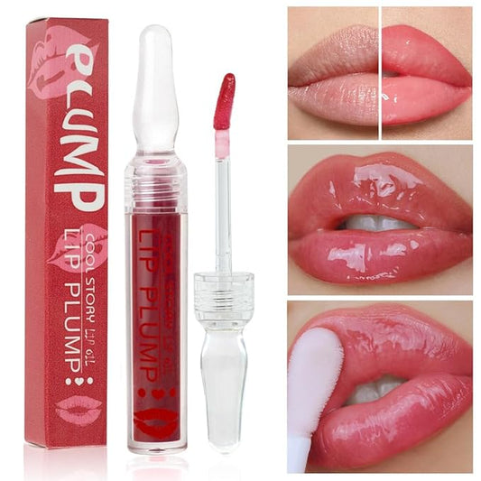 COOL STORY Lip Fuller Gloss, Moisturizing Hydrating Serum, Fuller Lip Care, Plumping Oil for Women 4#