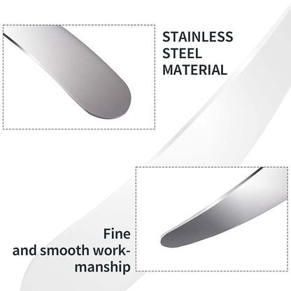 2Pcs Mini Metal Cosmetic Spatulas, Makeup Spatulas, Skincare Spatula, Cream Spatula, Beauty Accessories for Mixing and Sampling Plant Masks, Skin Care Creams, Eye Cream, Essences(Style 2)