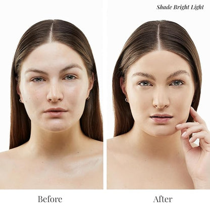 Jerome Alexander MagicMinerals AirBrush Foundation Bundle – Full Size + Mini Travel Size Spray Makeup, Bright Light – Lightweight, Buildable Coverage with Skincare & Anti-Aging Ingredients