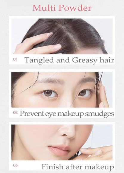 Goodbye Sebum Control Finish Powder 5g – Lightweight Oil-Absorbing Face & Hairline Powder for Long-Lasting Soft Matte Finish (Peach)