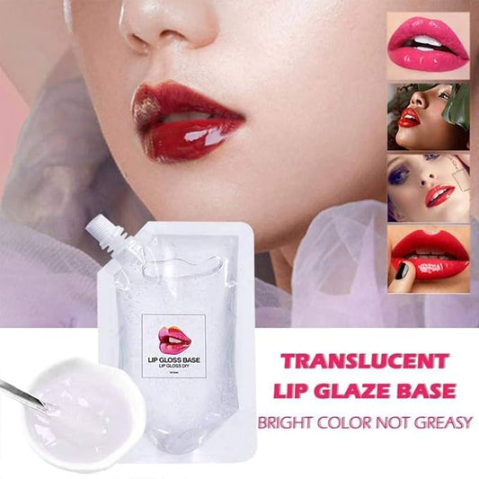 Lip Gloss Base, DIY Lip Gloss Moisturizing, Non-Sticky, Vegan Lip Makeup Oil(1Pack 50ML+3 Packs 20ML)