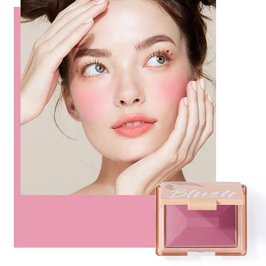 MAEPEOR Powder Blush Lightweight Smooth Blendable Matte Face Blush Highly Pigmented Powder Blusher for All Skin Tones (Color 06)