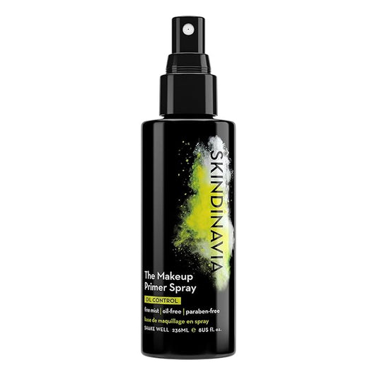 Skindinavia The Makeup Primer Spray Oil Control - Spray On Mattifying Base Layer For Oily Skin & Face - Oil Absorbing, Shine Control, & Pore Minimizer (8 Oz)