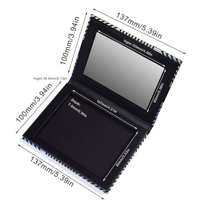 TUOKING Makeup Magnetic Palette with Mirror and 20Pcs Metal Stickers, Empty Storage Palette for Eyeshadow Powder Highlighter