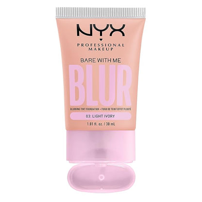 NYX PROFESSIONAL MAKEUP Bare With Me Blur Skin Tint Foundation Make Up with Matcha, Glycerin & Niacinamide - Light Ivory