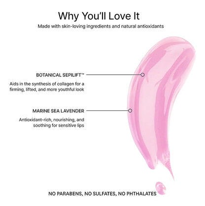 Jillian Dempsey Lip Gloss: Enhance, Hydrate & Smooth Lips with Firming & Plumping Benefits, Vegan, 12ml | Bubble Pink