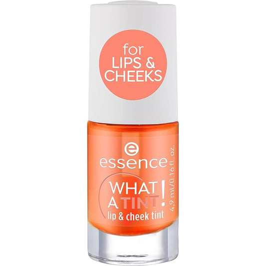 essence | What a Tint! Lip & Cheek Tint | Long-Lasting Liquid Blush & Lip Stain | Non-Sticky & Kiss-Proof | Vegan & Cruelty Free (03 |Peachy Vibes)