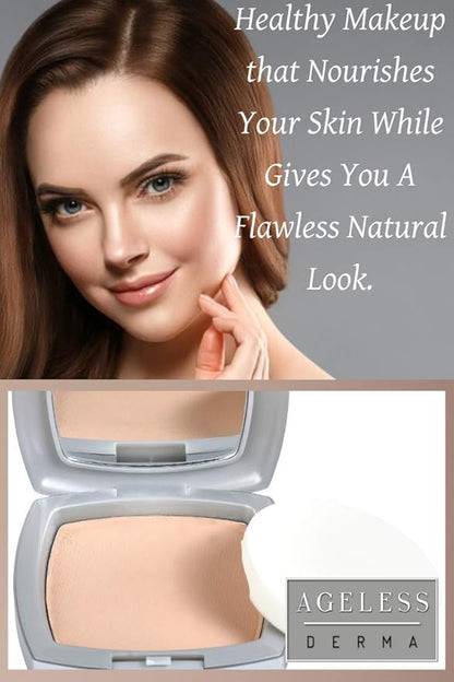 Pressed Mineral Makeup Foundation Sand Dune with Vitamin A, E and Green Tea. A Full Coverage Foundation Makeup