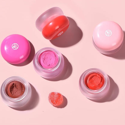 YOUNG VISION Lip & Cheek Pudding Pot – Multi-Use Soft Matte Cream Blush, Buildable Lightweight Formula Lips and Cheeks Tint, 5g/0.17oz