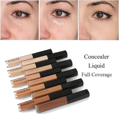 2PC Foundation Makeup&Liquid Concealer,Naturally Liquid Foundation,Full Coverage Mattle Oil-Control Concealer,Multi-Use Makeup Concealer for Acne,Dark Circles(A103+103, 30ml+3ml)