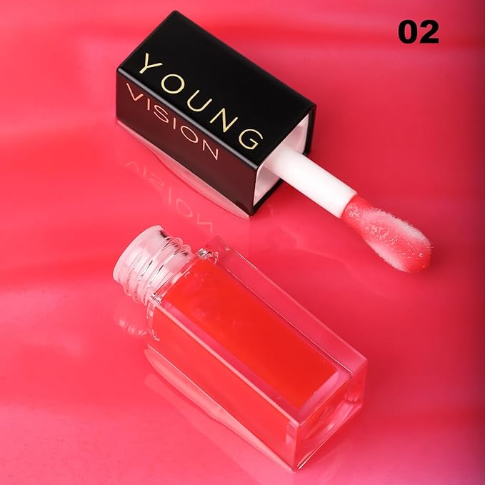 YOUNG VISION Lip Glow Oil, Lip Gloss with Jojoba Seed Oil, Moisturing and Plumping,0.20 fl oz(Pack of 1)