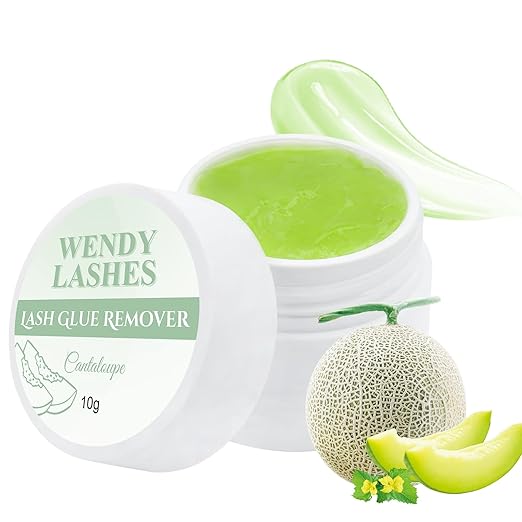 Eyelash Glue Remover for Lash Extensions: for DIY and Lash Artists, Wendy, 10ml Cream, Effectively, Low Irritation, Green, Cantaloupe Flavored
