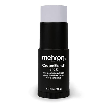 Mehron Makeup CreamBlend Stick | Face Paint, Body Paint, & Foundation Cream Makeup | Perfect for Halloween .75 oz (21 g) (Light Grey)