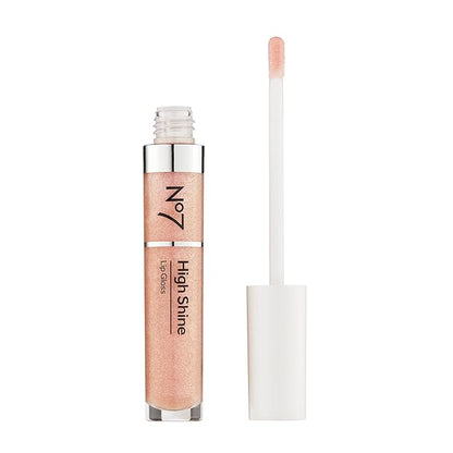 No7 High Shine Lip Gloss - Sparkling Rose - Moisturizing, High-Shine Lip Gloss with Jojoba Oil for Lips - Hydrating, Longwear Lip Makeup - Non-Sticky Formula (8ml)