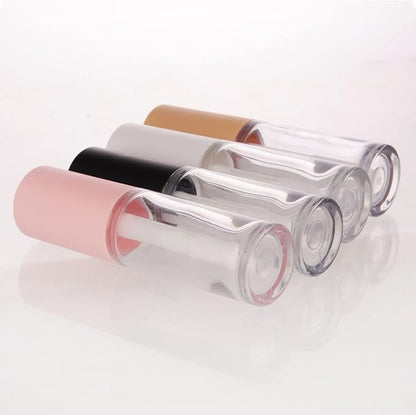 COSIDEA 15PCS Empty PETG 10ml big doe foot Wand Lip Gloss Tubes 0.33 OZ Black lipgloss Tube with Thick brush Applicator for Castor oil DIY concealer tube packing