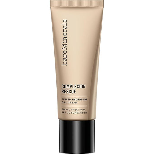 bareMinerals Complexion Rescue Tinted Moisturizer for Face with SPF 30, Vegan Tinted Mineral Sunscreen with Hyaluronic Acid, Full Size, Mahogany 11.5