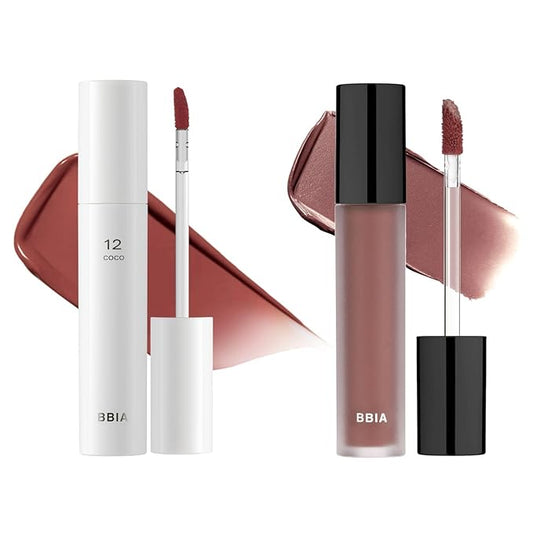 BBIA Glow Lip Tint (#12 COCO) + Last Velvet Tint (V44 SO GOOD MOCHA) Bundle SET