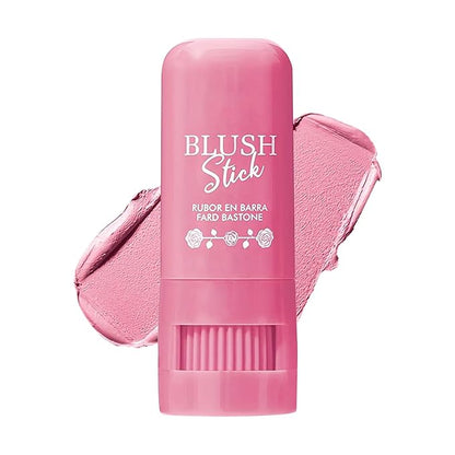 Cream Blush Stick Multi-Use Makeup Blush Stick for Lip and Cheeks Tint Solid Moisturizer Waterproof Cream Blush Natural Face Blush Makeup for All Skin Tones-02 Nude Pink