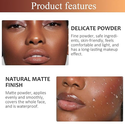 Pressed Matte Face Powder Makeup, Setting Powder for Poreless Wrinkle Blurring Finishing,Lightweight,High Coverage,Shine Control, 10g (05)