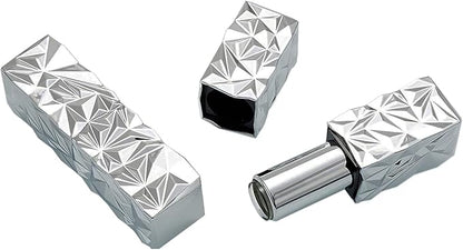5 Packs 12.1mm Square Empty Lipstick Tubes Diamond Lip Balm Tube Container DIY Refillable Cosmetics Bottles with Magnetic Cap Beauty Packaging Bottle Holder Makeup Tool for Women Girl,Silver