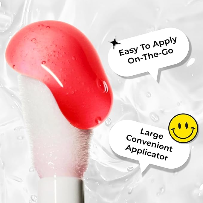 Hydrating Lip Oil LET`S GLAZE - Hydrating Lip Gloss Flavoring Oil - Fat Oil Lip Gloss - Hydrating Lip Oil Treatment - Plumping Lip Oil Gloss - Clear Lip Gloss - №403 Sweet Cherry