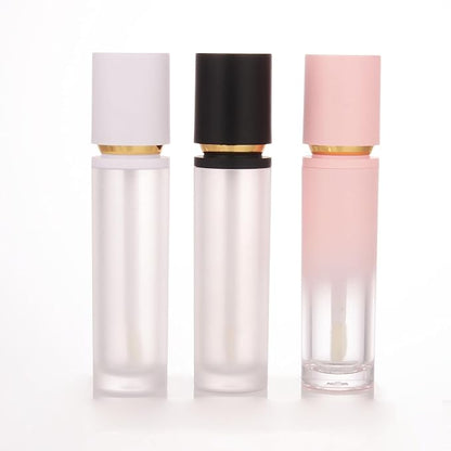 COSIDEA 30PCS Empty Black thick Lip Gloss Tubes 8ml lipgloss Tube with Wand Applicator for Lip oil tint bottles container small business