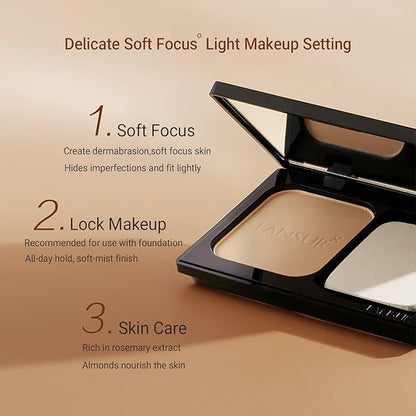 Face Powder-Matte Pressed Powder, Lightweight, Blurs Imperfections and Pores, Longwear Sets Makeup, Suitable for Use on The Go (01 LIGHT, 0.42oz)