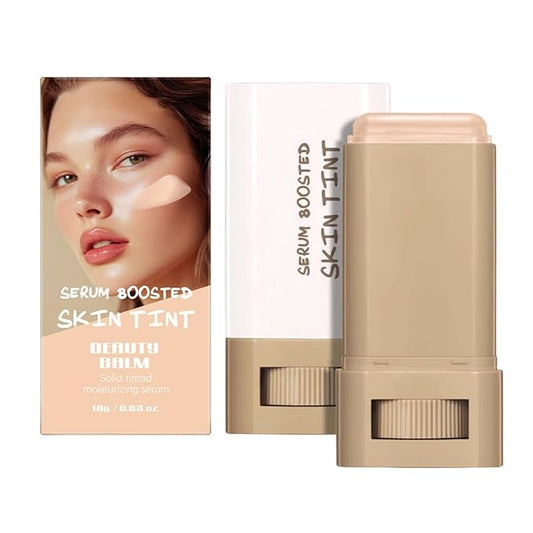 Beauty Balm Serum Boosted Skin Tint Concealer, Brightens, Hydrates, Conceale & Smooths Full Coverage Concealer Balm, Even Skin Tone Portable Moisturizing Essence Stick (# 04, 0.63 oz)