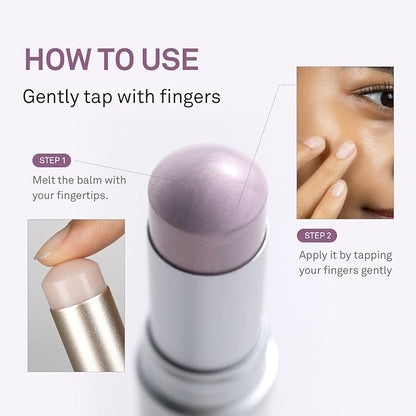 hince True Dimension Radiance Balm 10g - Shimmer Glow Face Highlighter Stick, Translucent Colors, Cream Blush Stick, Glass Skin in a Balm, Korean Beauty, Natural Makeup (GLEAMING, LT003)