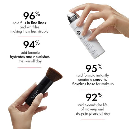 Jerome Alexander My Color 3PC Self Adjusting Full Coverage Foundation Makeup (Light) with Kabuki Brush and Air Primer