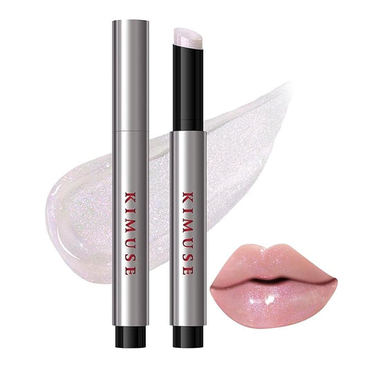 KIMUSE Lip Plumper, Hydrating Korean Lip Gloss, Click Tinted Lip Balm Solid Lipstick for Plumps & Moisturizes, Long-wearing All-in-one Lip Plumping, Gloss, Balm