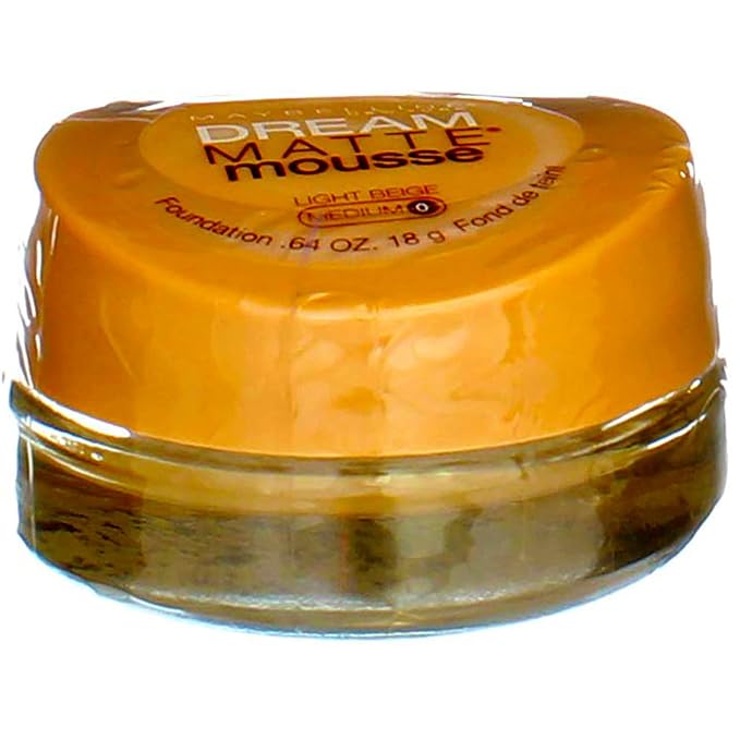 Maybelline Dream Matte Mousse Foundation, Light Beige [0], 0.64 oz (Pack of 3)