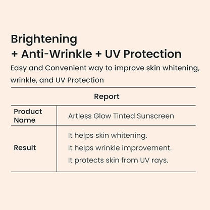 HEIMISH Artless Glow Tinted Sunscreen, Multipurpose Makeup Base, Primer, Highlighter, Lightweight, Non-greasy, Hydrating, Natural Finish with SPF 50+ PA+++, 1.35fl.oz/40ml, Shine Beige