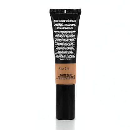 Palladio Full-Coverage Color Correction CC Cream, Oil-Free with Peptides & Vitamin C, Best for Correcting Redness and Uneven Skin Tone, Buildable Foundation Coverage (Rich 51W)