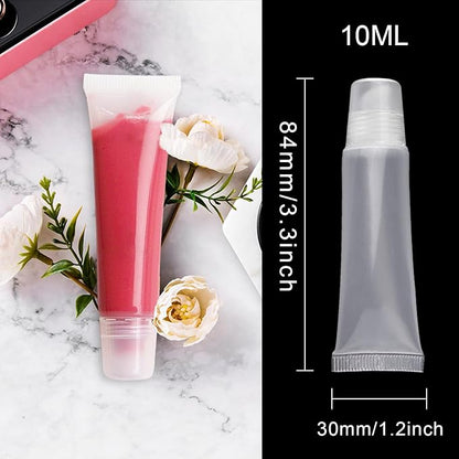 Rolybag 22 Packs Lip gloss Empty Tubes Containers(10ml),Travel empty bottle,Refillable Soft Cosmetic Squeeze Tubes For Women &Girls DIY Lip Gloss Cosmetics