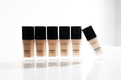 Absolute Foundation | Bianca Makeup | Liquid Foundation with Full Coverage | Shine and Oil Control | 24-hour Wear | Water and Humidity Resistant | Various Shades (Nude, 0.10 Fl Oz)
