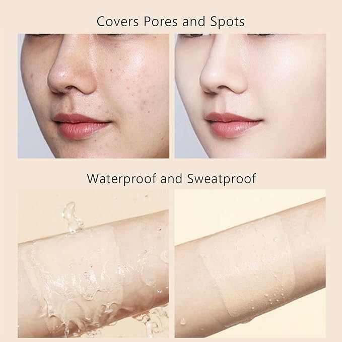 UODO Liquid Foundation - UODO Moisturizing Light/Matte Long Lasting Foundation, Invisible Foundation Makeup, 1.05 Fl.oz (Moisturizing W02 Brighten)